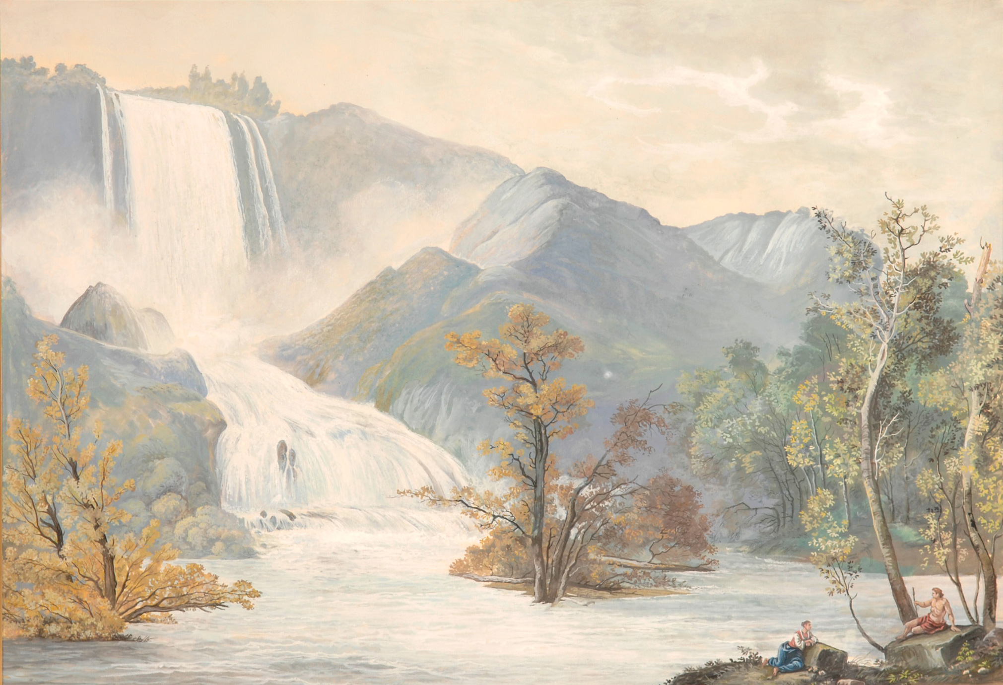 La cascata delle Marmore<br>seconda metà XVIII secolo